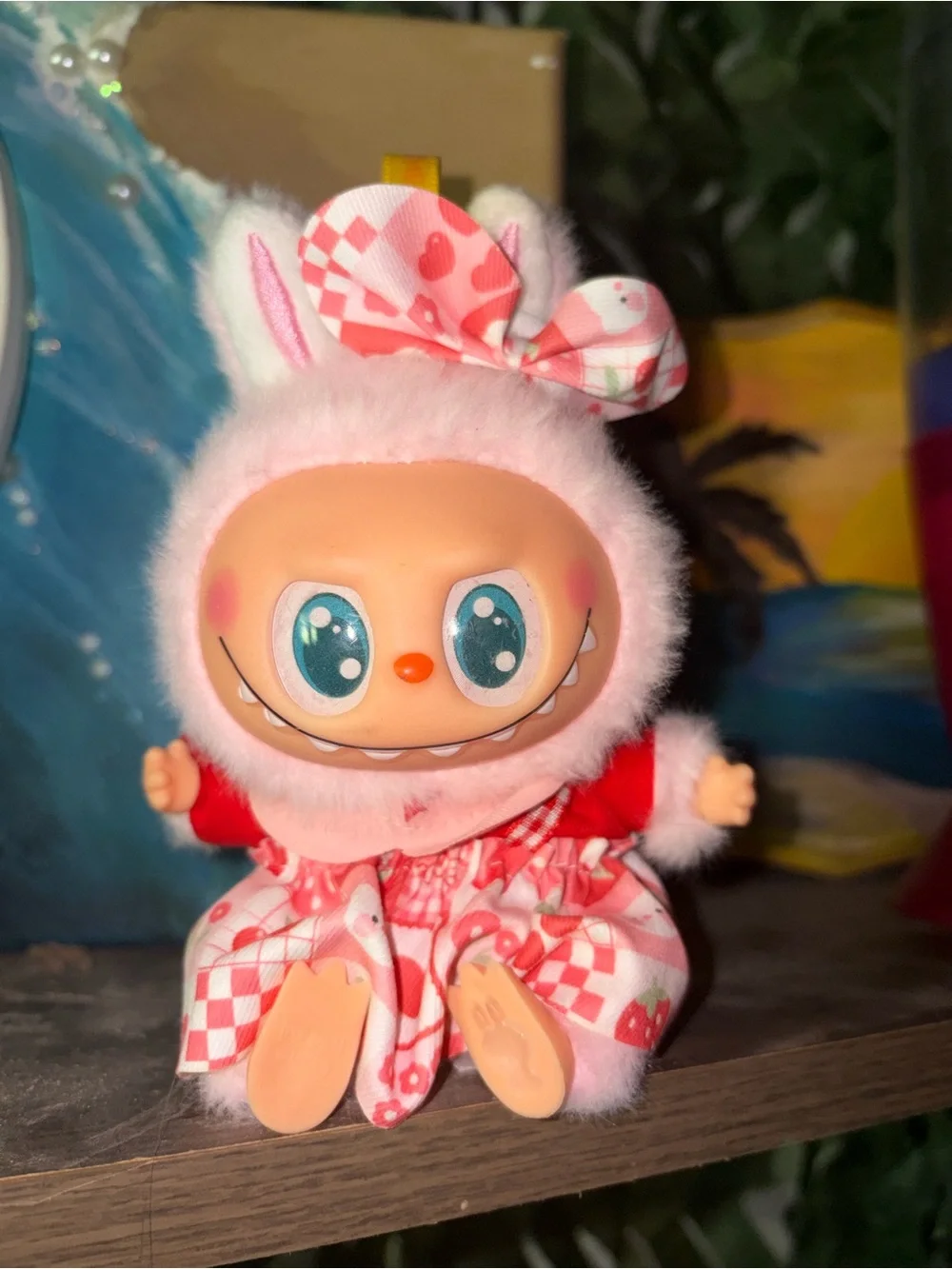Plush Pink Bunny Costume Cute Character Doll - Lafufu